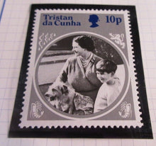 Load image into Gallery viewer, 1985 HMQE QUEEN MOTHER 85th ANNIV COLLECTION TRISTAN DA CUNHA STAMPS ALBUM SHEET
