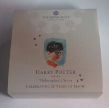 Load image into Gallery viewer, Harry Potter &#39;The Boy Who Lived&#39; Silver Proof Coloured UK 50p Royal Mint Coin
