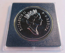 Load image into Gallery viewer, 1873-1998 RCMP-GRC QUEEN ELIZABETH II CANADA DOLLAR COIN CAPSULE &amp; OUTER SLEEVE
