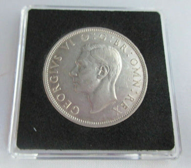 1940 GEORGE VI BARE HEAD COINAGE HALF 1/2 CROWN UNC IN QUADRANT CAPSULE