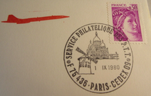 Load image into Gallery viewer, 50TH ANNIVERSARY FIRST NON STOP FLIGHT PARIS TO NEW YORK FLOWN STAMP COVER
