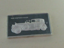 Load image into Gallery viewer, 1930 HISPANO-SUIZA 15mm X 10mm 1.60gram SILVER INGOT WITH INFORMATION SLIP
