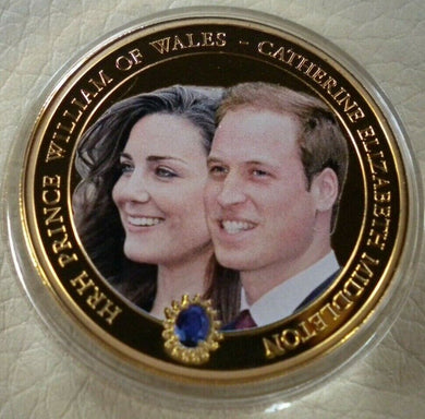 2011 PRINCE WILLIAM & CATHERINE MIDDLETON COOK ISLANDS  $1 COIN WITHIN CAPSULE