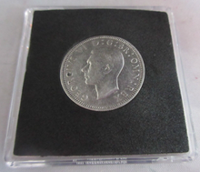 Load image into Gallery viewer, 1941 KING GEORGE VI  .500 SILVER SCOTTISH ONE SHILLING COIN IN QUAD CAPSULE
