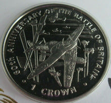 Load image into Gallery viewer, 2000 BATTLE OF BRITAIN 60TH ANNIVERSARY SIGNED IOM PROOF 1 CROWN COIN COVER PNC
