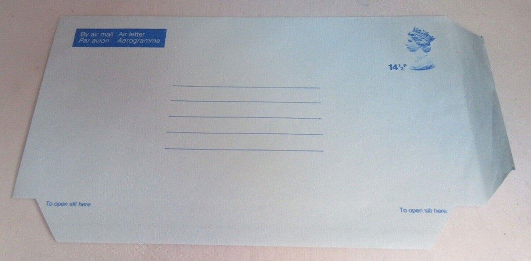 AIR MAIL LETTER QUEEN ELIZABETH II 14 1/2p UNUSED