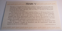 Load image into Gallery viewer, 1974 GREAT BRITONS HENRY V MEDALLIC 1ST DAY COVER SILVER PROOF MEDAL PNC
