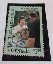 Load image into Gallery viewer, 1986 QUEEN ELIZABETH II 60TH BIRTHDAY GRENADA STAMPS &amp; ALBUM SHEET
