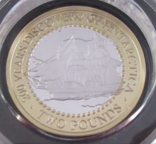 Load image into Gallery viewer, 2020 200 YEARS DISCOVERY OF ANTARCTICA FIRST EVER BAT FINE SILVER PROOF £2 Coin
