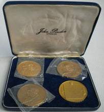 Load image into Gallery viewer, THE CHURCHILL MEDALS 4 GOLD / STERLING SILVER MEDALS 1974 BY JOHN PINCHES COA
