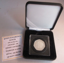 Load image into Gallery viewer, 2007 QEII SCOUTS SILVER PROOF 50p FIFTY PENCE COIN BOX &amp; COA
