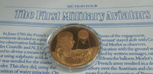 Load image into Gallery viewer, History of Man in Flight 1973 Gold Plated Bronze Scarce Medals + Info Sheet
