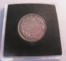 Load image into Gallery viewer, 1880 QUEEN VICTORIA 4TH BUN HEAD SILVER ONE SHILLING COIN EF SPINK 3907
