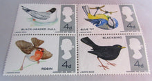 Load image into Gallery viewer, 1966 BIRDS 4d 15 X STAMPS MNH WITH CLEAR FRONTED STAMP HOLDER
