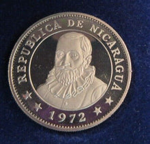 Load image into Gallery viewer, 1972 CORDOBA PROOF 5 COIN SET FROM MANAGUA NICARAGUA BEAUTIFULLY BOXED WITH COA
