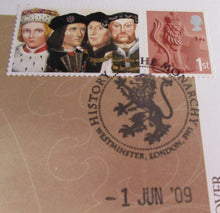 Load image into Gallery viewer, HENRY VIII REIGN 1509-1547 COMMEMORATIVE COVER INFORMATION CARD &amp; ALBUM SHEET
