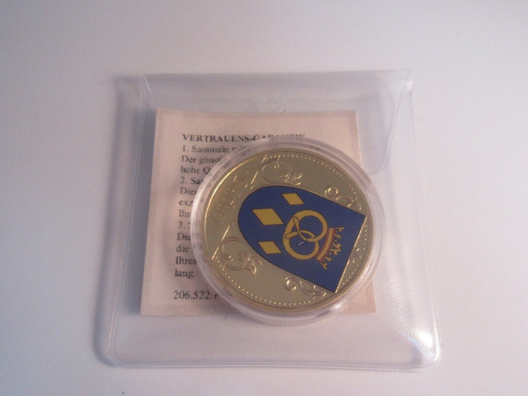 2015 THE MOST BEAUTIFUL COMMEMORATIVES GOLD PLATED & COLOR PRINT PROOF MEDAL/COA