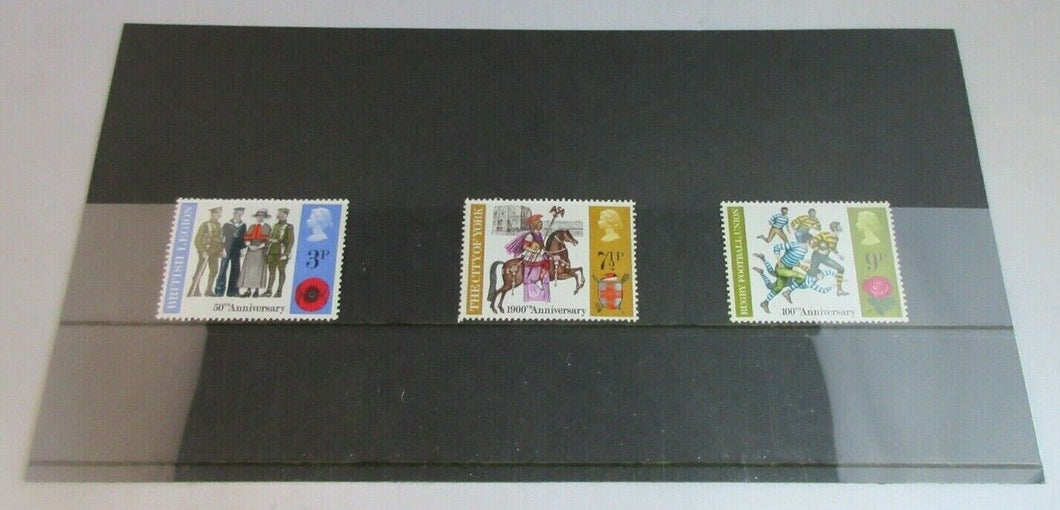 1971 GENERAL ANNIVERSARIES BRITISH POST OFFICE MINT STAMPS & STAMP HOLDER