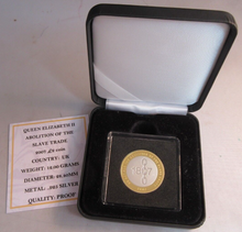 Load image into Gallery viewer, 2007 £2 ABOLITION OF THE SLAVE TRADE SILVER PROOF TWO POUND COIN BOX &amp; COA
