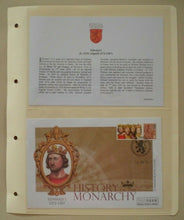 Load image into Gallery viewer, 2008 HISTORY OF THE MONARCHY EDWARD I 1272-1307 COMMEMORATIVE STAMP COVER
