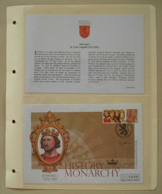 2008 HISTORY OF THE MONARCHY EDWARD I 1272-1307 COMMEMORATIVE STAMP COVER