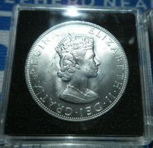 Load image into Gallery viewer, 1964 QEII SILVER Crown 1964 BUNC  Bermuda KM#14 Lustrous HOUSED IN QUAD CAPSULE
