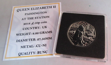 Load image into Gallery viewer, 2018 PADDINGTON AT THE STATION QEII BUNC 50P FIFTY PENCE COIN QUAD CAPSULE &amp; COA
