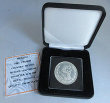 Load image into Gallery viewer, 1961 MEXICO .720 SILVER 1 PESO EF WITH BOX &amp; COA
