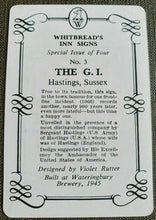 Load image into Gallery viewer, RARE ROUND CORNER WHITBREAD INN SIGN THE GI FROM 1951 SPECIAL ISSUE MINT COND

