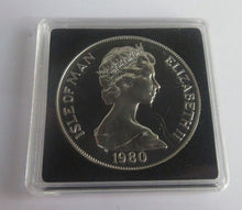 Load image into Gallery viewer, 1980 Winter Olympics Lake Placid Isle of Man Silver Proof 1 Crown Coin
