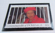 Load image into Gallery viewer, 1991 65TH BIRTHDAY QUEEN ELIZABETH II DOMINICA STAMPS MNH &amp; ALBUM SHEET
