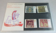 Load image into Gallery viewer, 1976 ENGLISH MEDIAEVAL EMBROIDERY BRITISH MINT STAMPS PRESENTATION PACK
