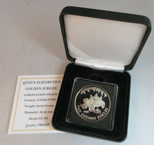 Load image into Gallery viewer, 2002 QEII GOLDEN JUBILEE CORONATION COACH 50P CROWN PROOF BOXED WITH COA
