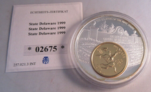 Load image into Gallery viewer, 2001 QUARTERS OF THE 50 STATES SILVER PLATED MEDAL GOLD PLATED QUARTER WITH COA
