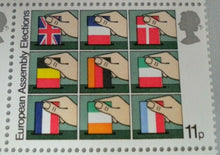 Load image into Gallery viewer, 1979 EUROPEAN ASSEMBLY ELECTIONS 11p BLOCK OF 10 STAMPS MNH &amp; TRAFFIC LIGHTS
