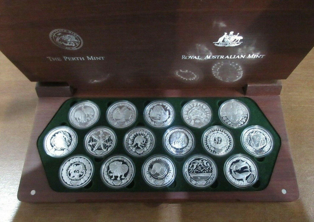 2000 Sydney Olympic Silver Proof 16 Coin Collection From RAM .999 AG Boxed&COA