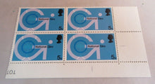 Load image into Gallery viewer, 1969 NATIONAL GIRO 5d 4 CORNER STAMPS MNH
