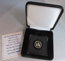 Load image into Gallery viewer, 2000 QEII MILLENNIUM SILVER PROOF FIVE PENCE 5P COIN BOX &amp; COA
