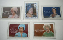 Load image into Gallery viewer, 1980 HM QUEEN ELIZABETH THE QUEEN MOTHER&#39;S 80TH BIRTHDAY 5 MNH STAMPS/INFO SHEET
