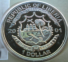 Load image into Gallery viewer, 1952-2002 HM THE QUEEN&#39;S GOLDEN JUBILEE 2001 BUNC ONE DOLLAR COIN COVER PNC
