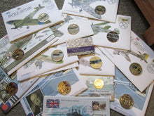 Load image into Gallery viewer, £5 Proof Coin First Day Covers Colourised Rare Unusual Battle of Britain WWII BU
