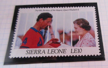 Load image into Gallery viewer, 1991 65TH BIRTHDAY QUEEN ELIZABETH II SIERRA LEONE STAMPS MNH &amp; ALBUM SHEET
