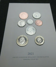 Load image into Gallery viewer, 2021 ROYAL  MINT BUNC DIFFINATIVE COIN SET £2 £1 50p - 1p IN OUTER BOX
