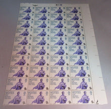 Load image into Gallery viewer, 1968 VOTES FOR WOMEN 9d 40 STAMPS MNH WITH TRAFFIC LIGHTS &amp; STAMP HOLDER
