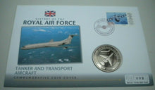 Load image into Gallery viewer, 2008 TANKER &amp; TRANSPORT AIRCRAFT,  HISTORY OF RAF  PROOF 1 CROWN  COIN COVER PNC
