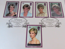 Load image into Gallery viewer, 1961-1997 A TRIBUTE TO THE PRINCESS OF WALES COVER STAMPS &amp; POSTMARKS
