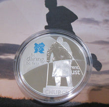 Load image into Gallery viewer, 2010 £5 Five Pound SILVER PROOF London 2012 Olympic CHURCHILL SPIRIT SERIES Cc1
