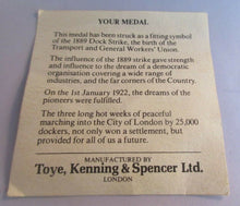 Load image into Gallery viewer, 1889 SIXPENCE SILVER PLATED MEDAL BEAUTIFULLY BOXED TOYE KENNING &amp; SPENCER LTD
