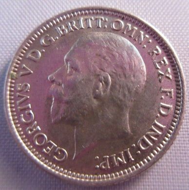 1928 KING GEORGE V BARE HEAD .500 SILVER BUNC 6d SIXPENCE COIN IN CLEAR FLIP