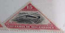 Load image into Gallery viewer, VARIOUS &amp; MOZAMBIQUE 11 STAMPS  USED &amp; CLEAR FRONTED STAMP HOLDER
